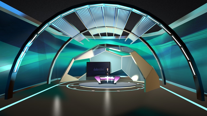 【TVS-2000A】 运动风格足球主题的虚拟演播室背景