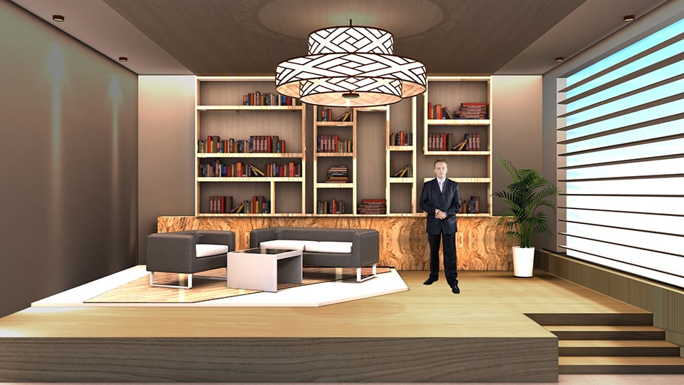 【tvs-2000a】明亮的家庭风格脱口秀虚拟演播室