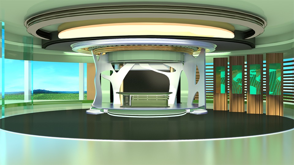 新闻类虚拟演播室场景素材