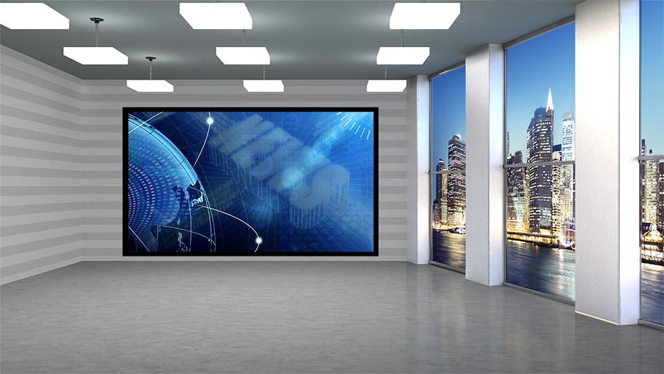 室内电视墙虚拟演播室背景