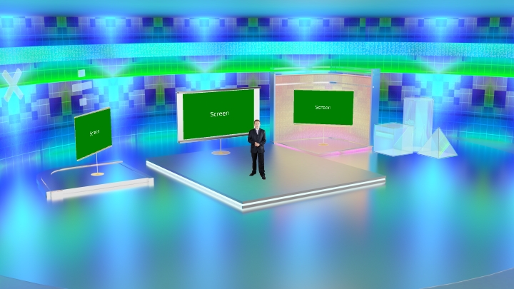 数学教学虚拟演播室背景素材 Datavideo Virtual Set Royalty Free 4k Psd 3dsmax And Maya Virtual Studio