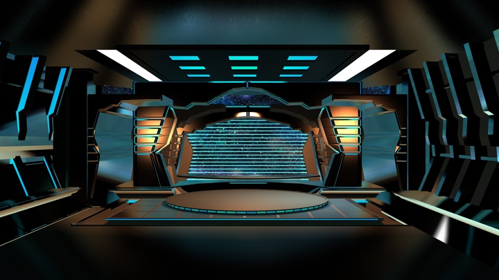 【TVS-2000A模板】科幻风格虚拟演播室背景