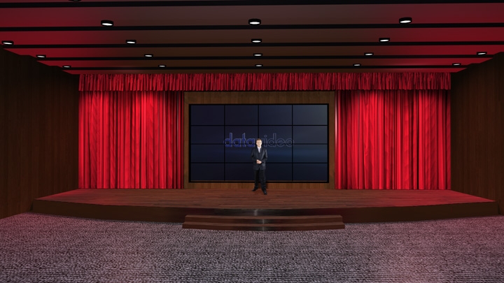 【TVS-2000A】简单的木质舞台虚拟演播室背景