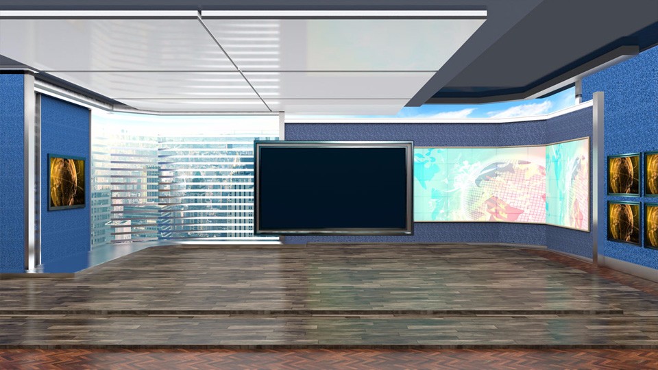 室内会议室风格虚拟演播室背景素材 Datavideo Virtual Set 虚拟背景素材网 免费4k Psd 3dsmax和maya虚拟背景