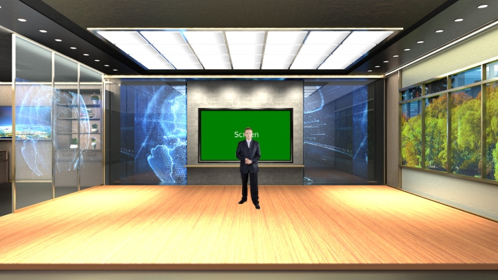 会议室类虚拟演播室场景素材